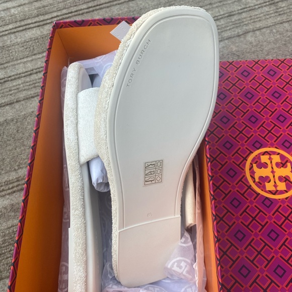 Tory Burch ivory double sport slide  Sz.8.5 NIB - Picture 5 of 6